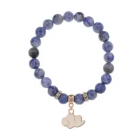 Браслет Облако (духовность, плодородие) нат.кам. Содалит 8мм BS-CR-1158