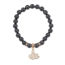 Браслет Облако (духовность, плодородие) синт.кам. Гематит (не магнит.) 8мм BS-CR-1168