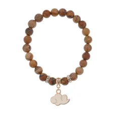 Браслет Облако (духовность, плодородие) нат.кам. Песочная яшма 8мм BS-CR-1170