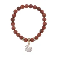 Браслет Лебедь (чистота, совершенство) синт.кам. Корич. авантюрин 8мм BS-CR-1171