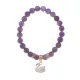 Браслет Лебедь (чистота, совершенство) нат.кам. Аметист 8мм BS-CR-1173