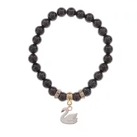 Браслет Лебедь (чистота, совершенство) нат.кам. Гранат 8мм BS-CR-1176