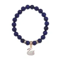 Браслет Лебедь (чистота, совершенство) нат.кам. Лазурит 8мм BS-CR-1180