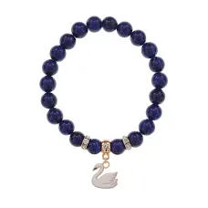 Браслет Лебедь (чистота, совершенство) нат.кам. Лазурит 8мм BS-CR-1180