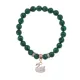 Браслет Лебедь (чистота, совершенство) синт.кам. Малахит 8мм BS-CR-1182