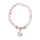 Браслет Лебедь (чистота, совершенство) нат.кам. Розовый кварц 8мм BS-CR-1185