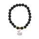 Браслет Лебедь (чистота, совершенство) нат.кам. Черный агат 8мм BS-CR-1193