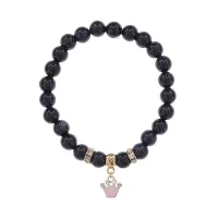 Браслет Корона (молодость и красота) синт.кам. Синий авантюрин 8мм BS-CR-1202