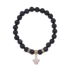 Браслет Корона (молодость и красота) синт.кам. Синий авантюрин 8мм BS-CR-1202