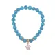 Браслет Корона (молодость и красота) синт.кам. Бирюза 8мм BS-CR-1205
