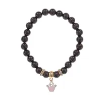 Браслет Корона (молодость и красота) нат.кам. Гранат 8мм BS-CR-1206