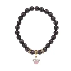 Браслет Корона (молодость и красота) нат.кам. Гранат 8мм BS-CR-1206