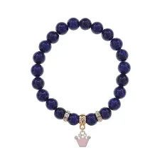 Браслет Корона (молодость и красота) нат.кам. Лазурит 8мм BS-CR-1210
