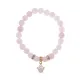 Браслет Корона (молодость и красота) нат.кам. Розовый кварц 8мм BS-CR-1215