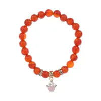 Браслет Корона (молодость и красота) нат.кам. Сердолик 8мм BS-CR-1217