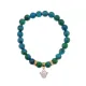 Браслет Корона (молодость и красота) синт.кам. Хризоколла 8мм BS-CR-1221