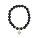 Браслет Корона (молодость и красота) нат.кам. Черный агат 8мм BS-CR-1223