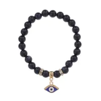 Браслет Глаз (от сглаза и порчи) синт.кам. Синий авантюрин 8мм BS-CR-1232