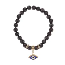 Браслет Глаз (от сглаза и порчи) нат.кам. Гранат 8мм BS-CR-1236