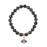 Браслет Глаз (от сглаза и порчи) нат.кам. Лабрадор 8мм BS-CR-1238