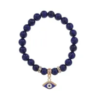 Браслет Глаз (от сглаза и порчи) нат.кам. Лазурит 8мм BS-CR-1240