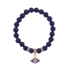 Браслет Глаз (от сглаза и порчи) нат.кам. Лазурит 8мм BS-CR-1240