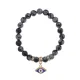 Браслет Глаз (от сглаза и порчи) нат.кам. Обсидиан 8мм BS-CR-1244