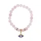 Браслет Глаз (от сглаза и порчи) нат.кам. Розовый кварц 8мм BS-CR-1245