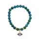 Браслет Глаз (от сглаза и порчи) синт.кам. Хризоколла 8мм BS-CR-1251