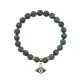 Браслет Глаз (от сглаза и порчи) синт.кам. Цоизит 8мм BS-CR-1252