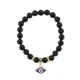 Браслет Глаз (от сглаза и порчи) нат.кам. Черный агат 8мм BS-CR-1253