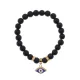 Браслет Глаз (от сглаза и порчи) синт.кам. Шунгит 8мм BS-CR-1254