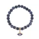Браслет Глаз (от сглаза и порчи) нат.кам. синий Африк. агат 8мм BS-CR-1257