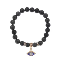 Браслет Глаз (от сглаза и порчи) нат.кам. Змеевик 8мм BS-CR-1259
