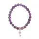 Браслет Ключ Сердце (счастье, любовь) нат.кам. Аметист 8мм BS-CR-1263