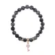 Браслет Ключ Сердце (счастье, любовь) нат.кам. Обсидиан 8мм BS-CR-1274