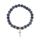 Браслет Ключ Сердце (счастье, любовь) нат.кам. синий Африк. агат 8мм BS-CR-1287