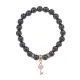 Браслет Ключ Сердце (счастье, любовь) синт.кам. Гематит (не магнит.) 8мм BS-CR-1288