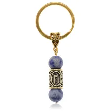 Брелок-амулет Эваз, нат.камень Содалит 10мм BKN2-11