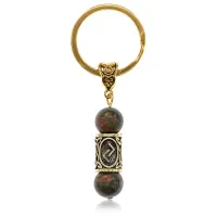 Брелок-амулет Йера, нат.камень Унакит 10мм BKN2-13