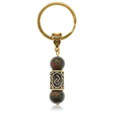 Брелок-амулет Йера, нат.камень Унакит 10мм BKN2-13