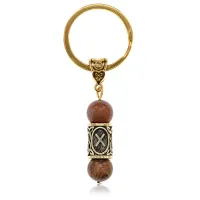 Брелок-амулет Гебо, нат.камень Песочная яшма 10мм BKN2-15