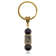 Брелок-амулет Турисаз, нат.камень Гранат 10мм BKN2-17