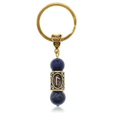 Брелок-амулет Лагуз, нат.камень Лазурит 10мм BKN2-22