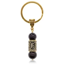 Брелок-амулет Феху, нат.камень Гранат 10мм BKN2-33