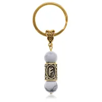 Брелок-амулет Феху, нат.камень Кахолонг 10мм BKN2-34