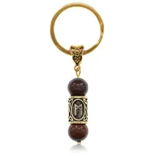 Брелок-амулет Манназ, нат.камень Тигровый глаз 10мм BKN2-45