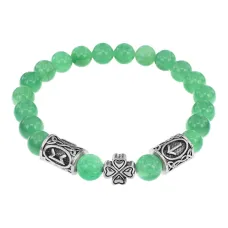 Рунический браслет Успех во всех делах, Нефрит 8мм BSRA-302
