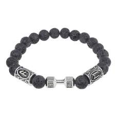 Рунический браслет Сила и мощь, Лава 8мм BSRA-305