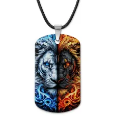 Кулон-жетон Лев огонь и лед ZHA-0020